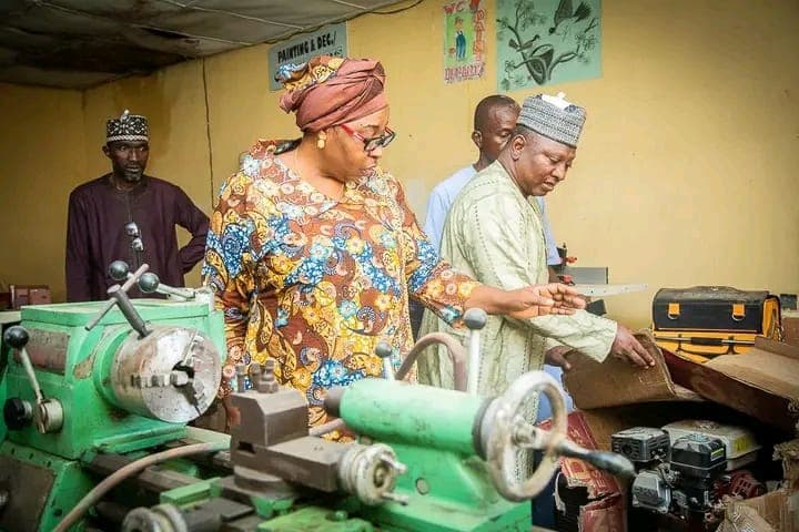 DR AUGUSTINA INSPECTS TECHNICAL EQUIPMENT AT GTTS JALINGO, ASSURES STUDENTS OF IMMEDIATE INTERVENTION